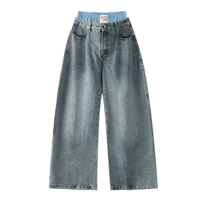 Washed Old Cotton Straight New 2024 Autumn Street Men's Jeans