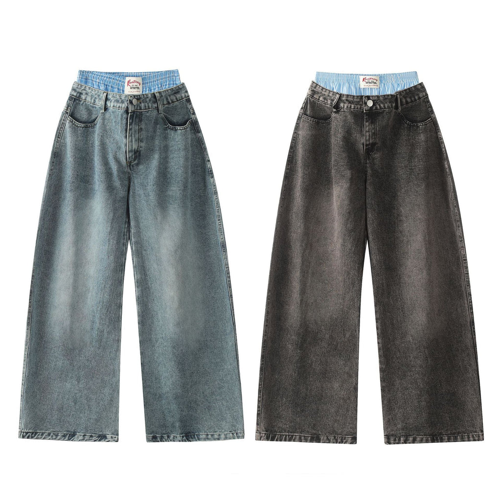 Washed Old Cotton Straight New 2024 Autumn Street Men's Jeans