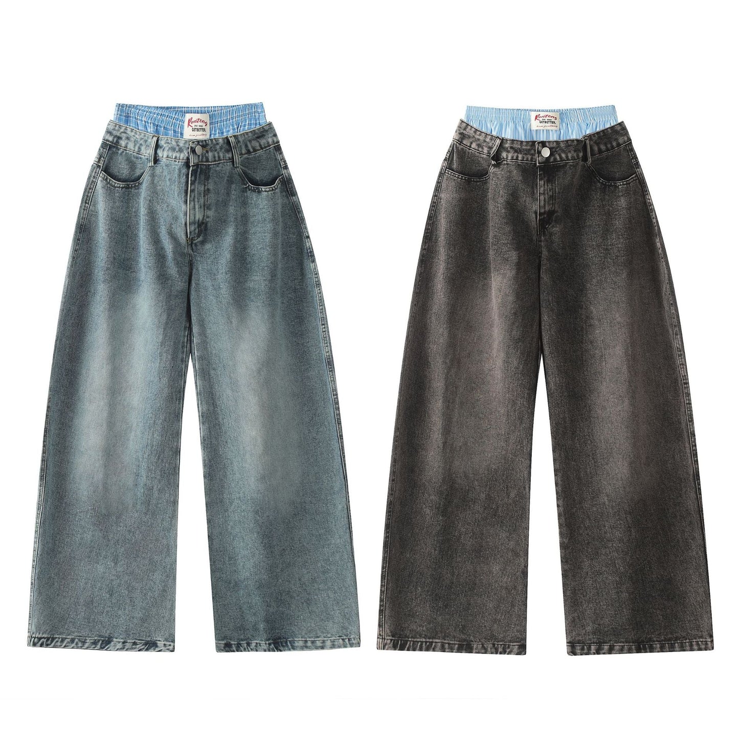 Washed Old Cotton Straight New 2024 Autumn Street Men's Jeans