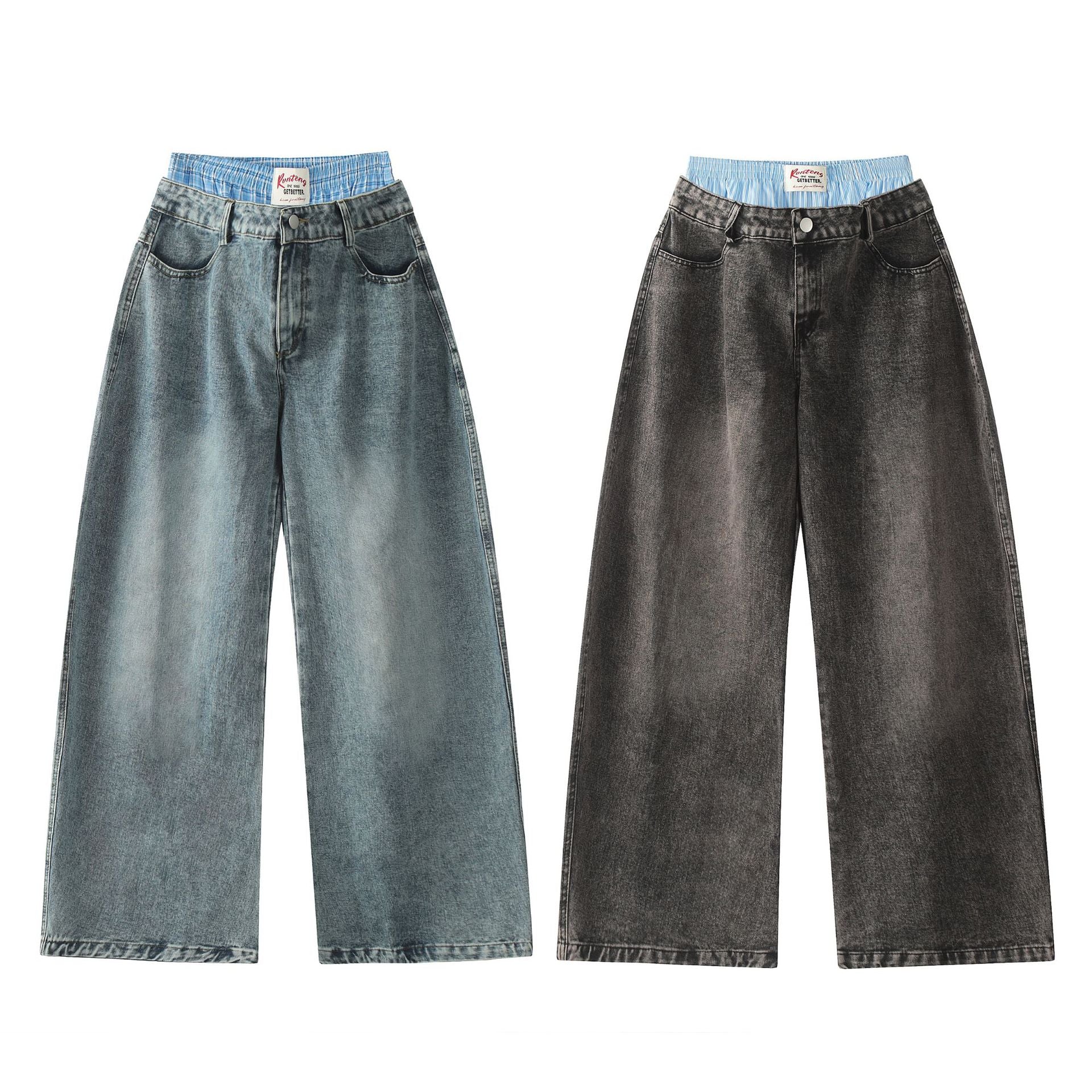 Washed Old Cotton Straight New 2024 Autumn Street Men's Jeans