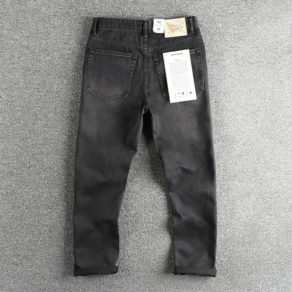 Fashion American Washed Black Gray Jeans Men