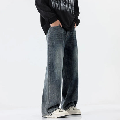 American Retro Straight Jeans Men's All-match Casual