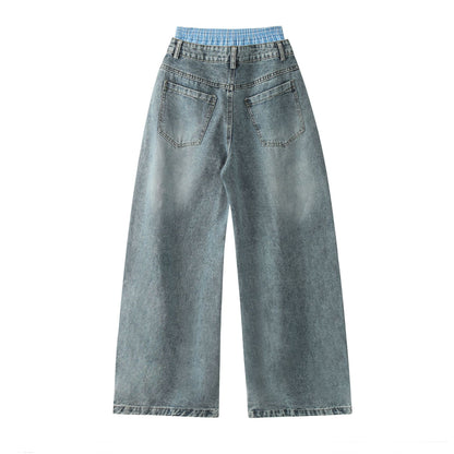 Washed Old Cotton Straight New 2024 Autumn Street Men's Jeans