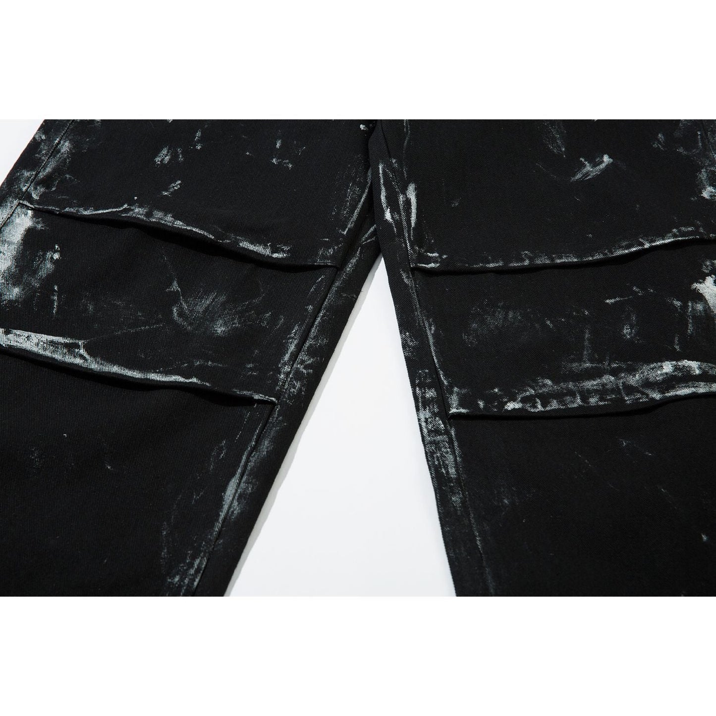 Men's American-style Retro Heavy-duty Painted Multi-pocket Jeans