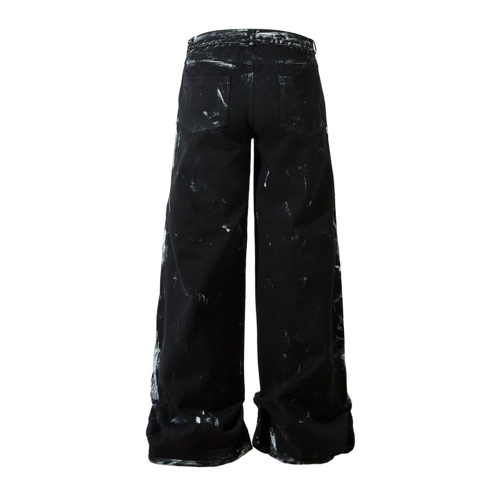 Men's American-style Retro Heavy-duty Painted Multi-pocket Jeans