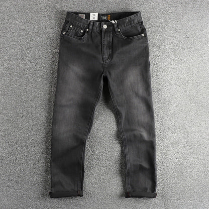 Fashion American Washed Black Gray Jeans Men