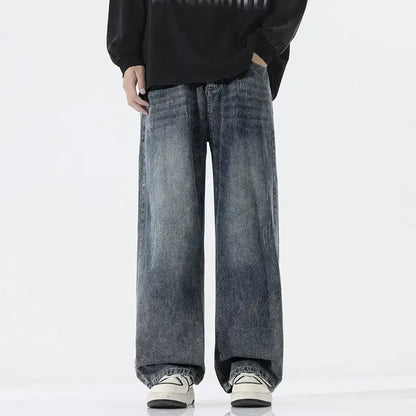 American Retro Straight Jeans Men's All-match Casual