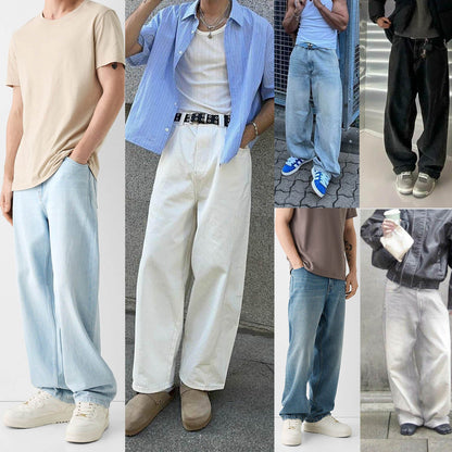 Creative Casual Versatile Men's Straight Jeans
