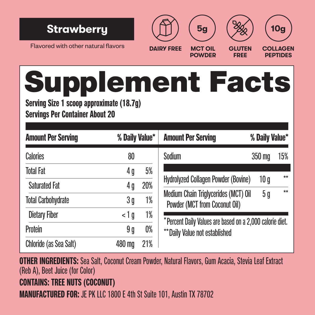 Grass-Fed Collagen Peptides & MCT Brain Boost