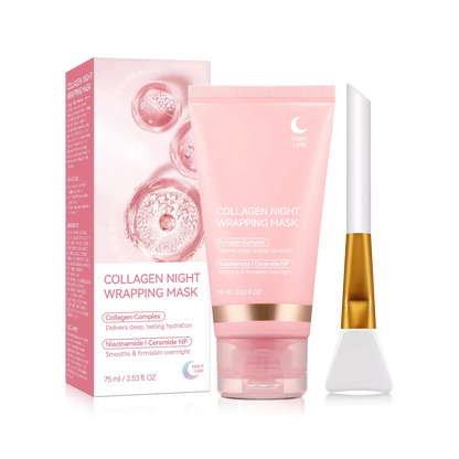 Collagen Night Wrapping MaskReduces Sagging & Dullness Hydrolyzed  Elasticity Hydration Skin Care for All Skin Types