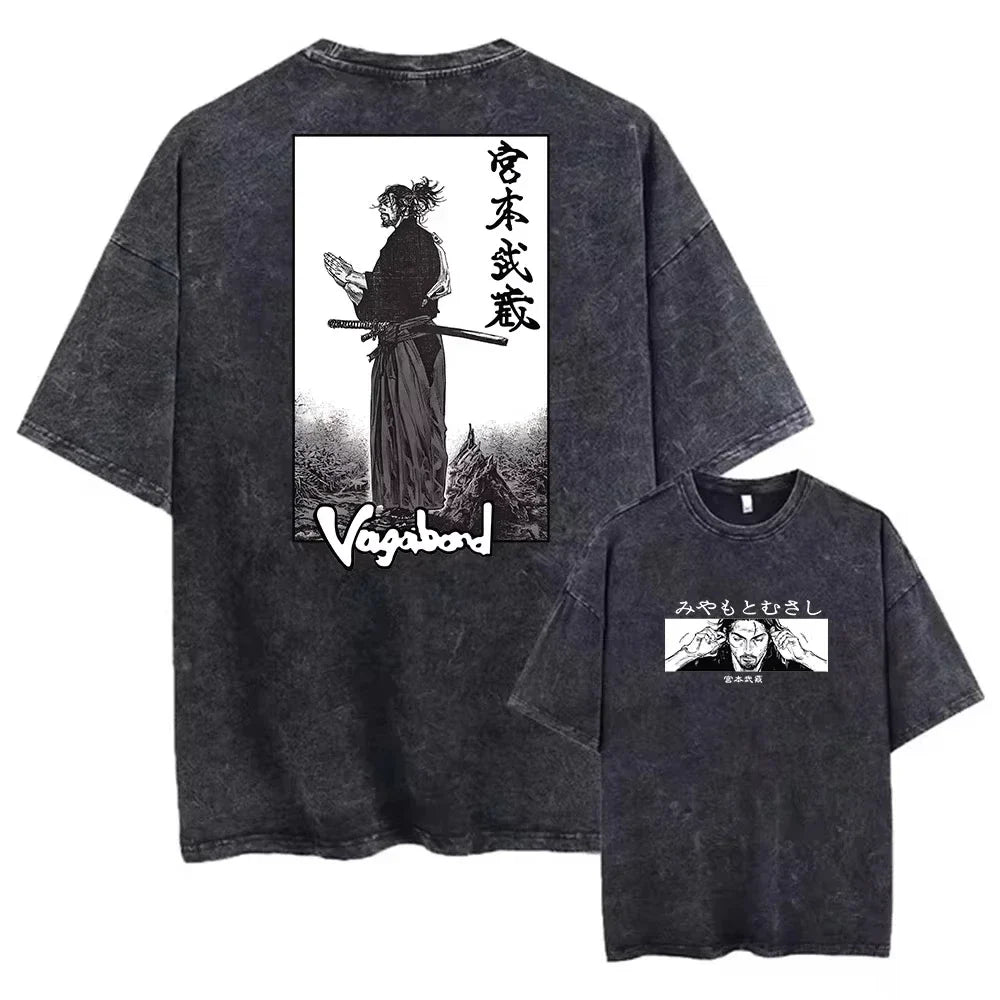 Vintage Washed Hip Hop Anime Tee