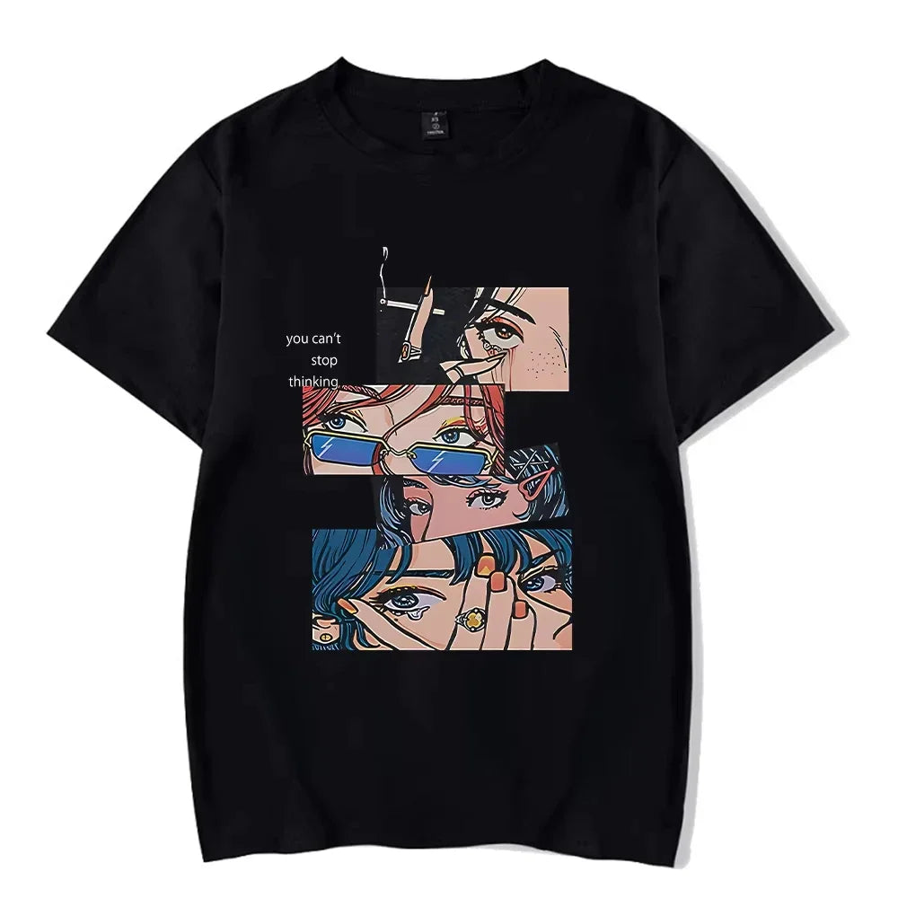 Vintage Washed Hip Hop Anime Tee
