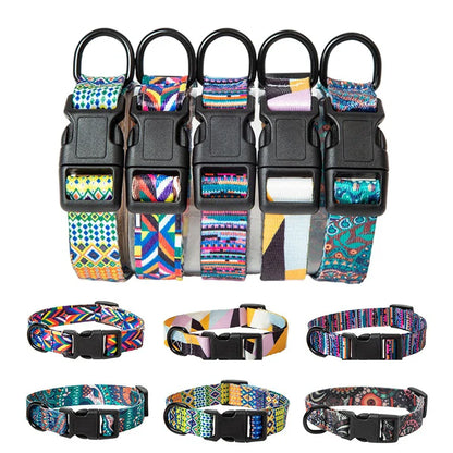 Pet Collar and Leash Set for Small Medium Large Dog Walking Collars Bohemia Style Puppy Cat Collar Pet Supplies Buldog Chihuahua