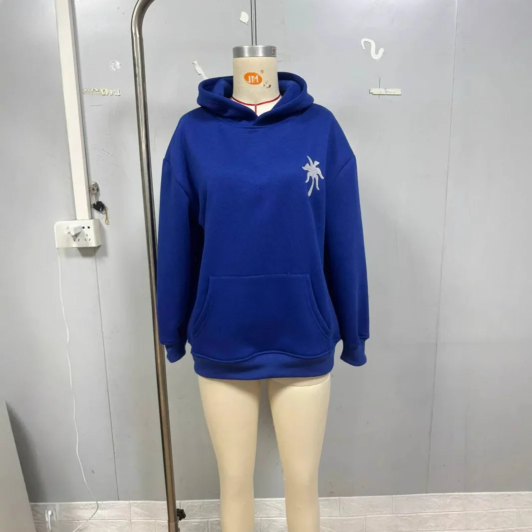 Comfortable Embroidered Long Sleeve Women’s Hoodie