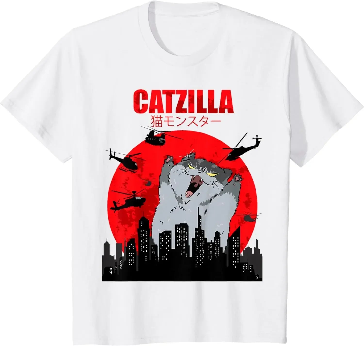 Japanese Style Cat Graphic Youth Tee