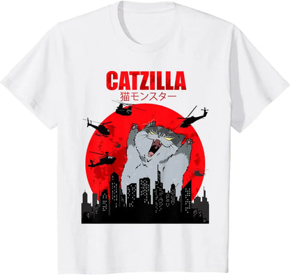 Japanese Style Cat Graphic Youth Tee
