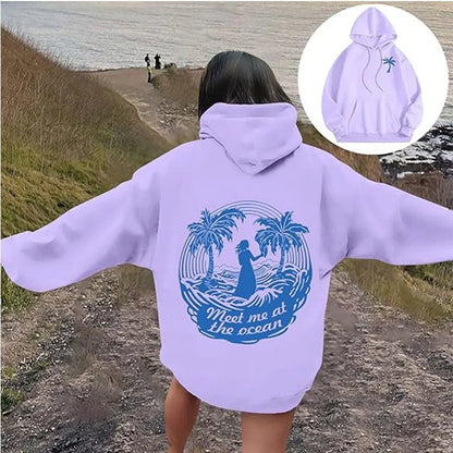 Chasing Sunsets Off-Shoulder Trendy Women’s Hoodie