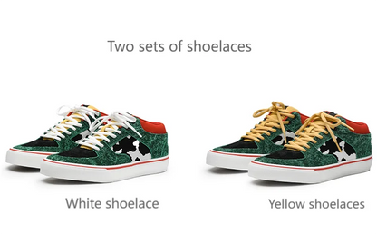 Joiints Green Mid-Top Skate Sneakers – Stylish Vulcanized Casual Shoes for Teens