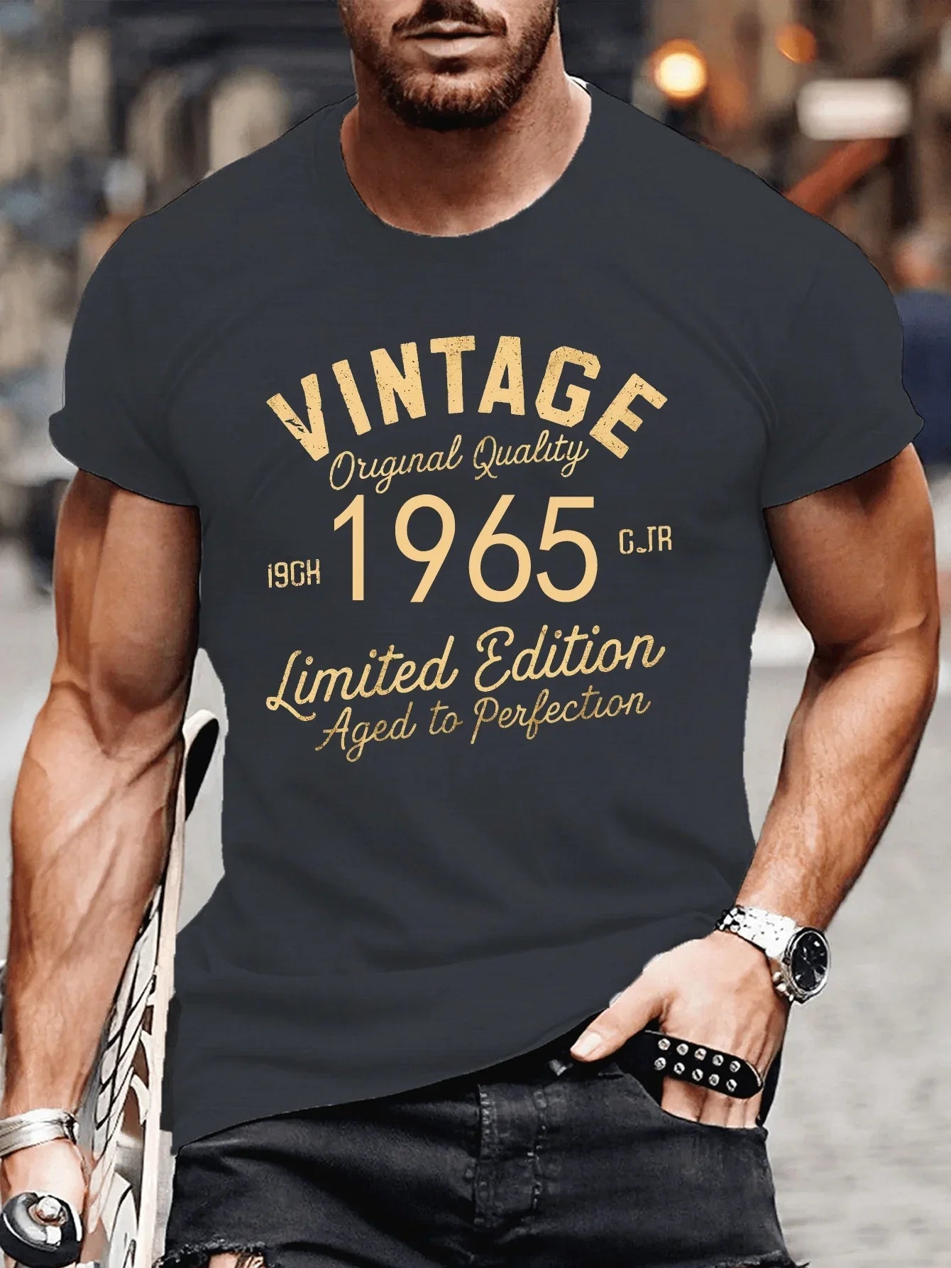 VINTAGE 1965 Letter Printed T-Shirts