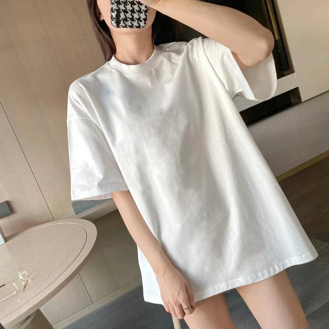 Cartoon Comic Loose Fit Cotton Women's T-shirt