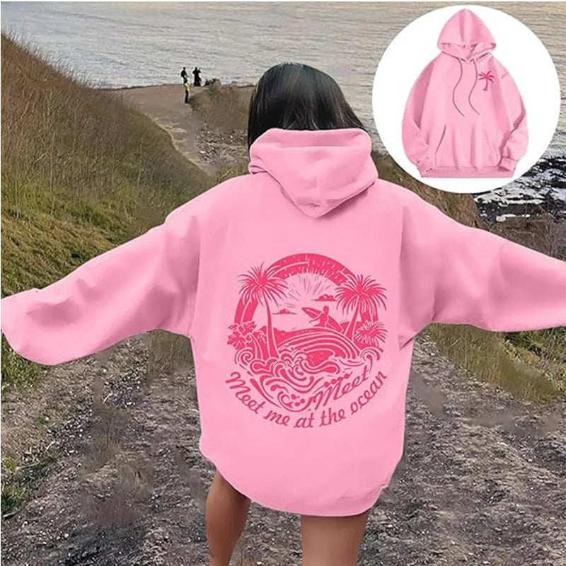 Chasing Sunsets Off-Shoulder Trendy Women’s Hoodie