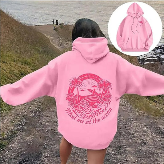 Chasing Sunsets Off-Shoulder Trendy Women’s Hoodie