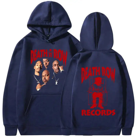 Death Row Records Hoodie Men Women High Quality Aesthetic Hoodies Pullover 90s Vintage Hip Hop Sweatshirts Harajuku Streetwear