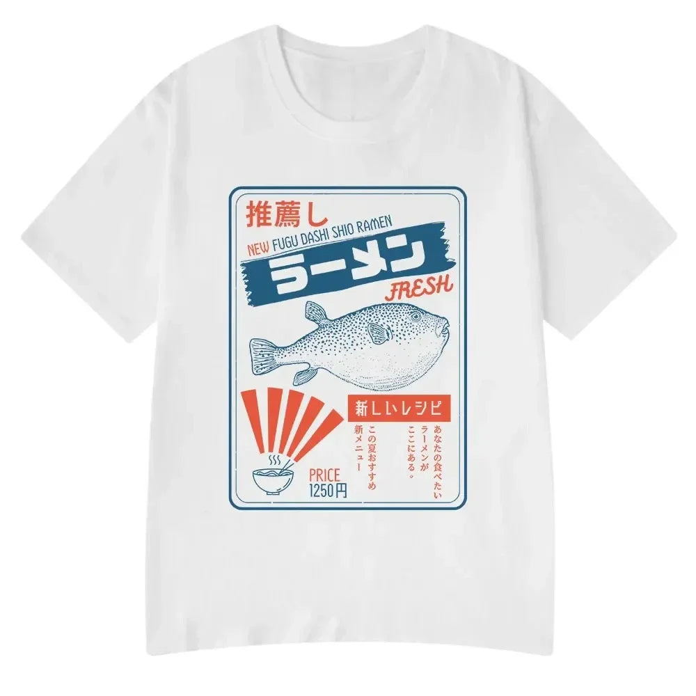 Cute Puffer Fish Japanese Fashion Top