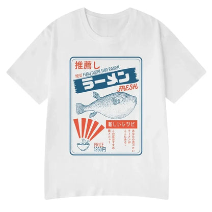 Cute Puffer Fish Japanese Fashion Top