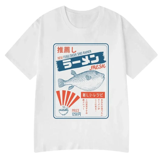Cute Puffer Fish Japanese Fashion Top