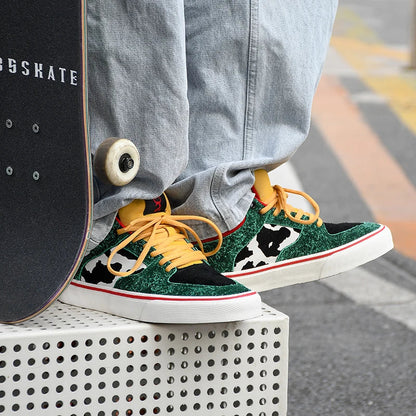 Joiints Green Mid-Top Skate Sneakers – Stylish Vulcanized Casual Shoes for Teens