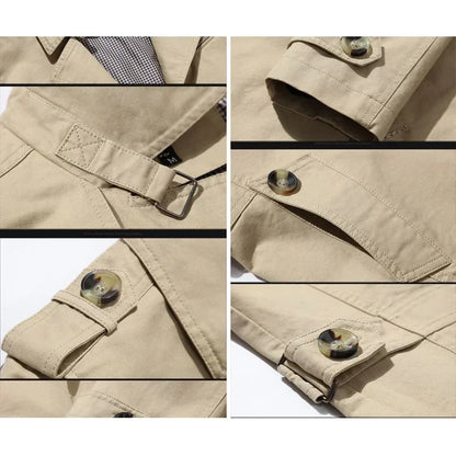 Vintage Style Casual Men’s Trench Jacket
