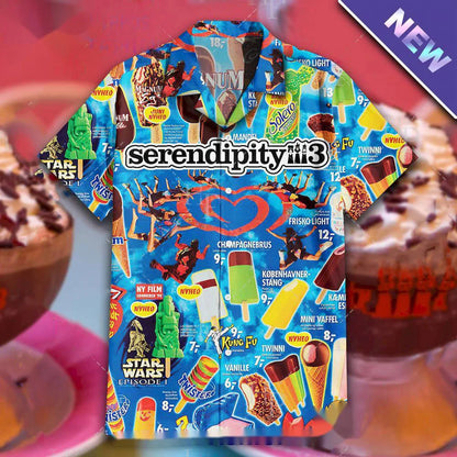 3D Printed 80s 90s Vintage Ice Cream Graphic Beach Shirts For Men Casual Short Sleeve Hawaii Shirts Tops Mens Designer Shirt