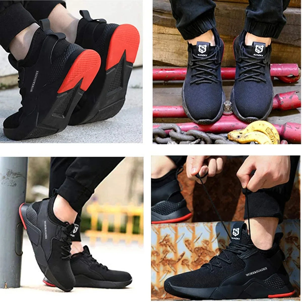 SUADEX Breathable Puncture-Proof Safety Work Shoes