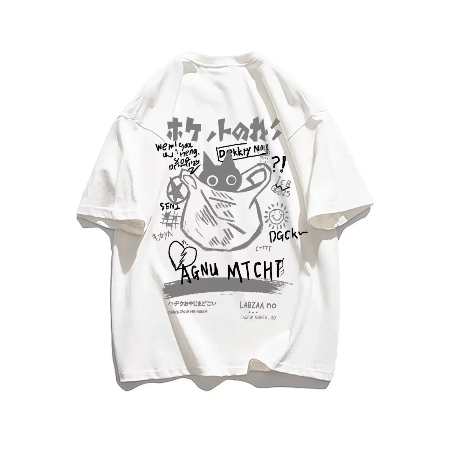 Cartoon Comic Loose Fit Cotton Women's T-shirt