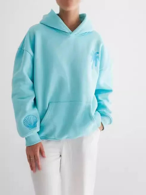 Comfortable Embroidered Long Sleeve Women’s Hoodie