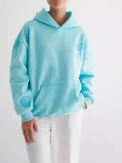 Comfortable Embroidered Long Sleeve Women’s Hoodie