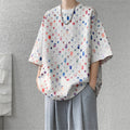 Fashion Oversized Plaid Streetwear Loose Hollow
