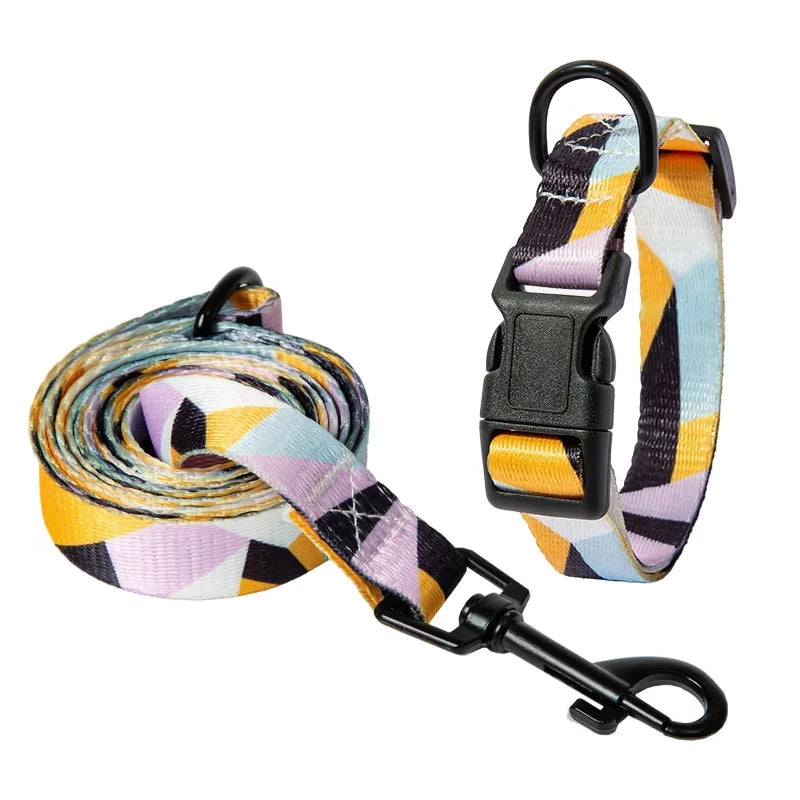 Pet Collar and Leash Set for Small Medium Large Dog Walking Collars Bohemia Style Puppy Cat Collar Pet Supplies Buldog Chihuahua