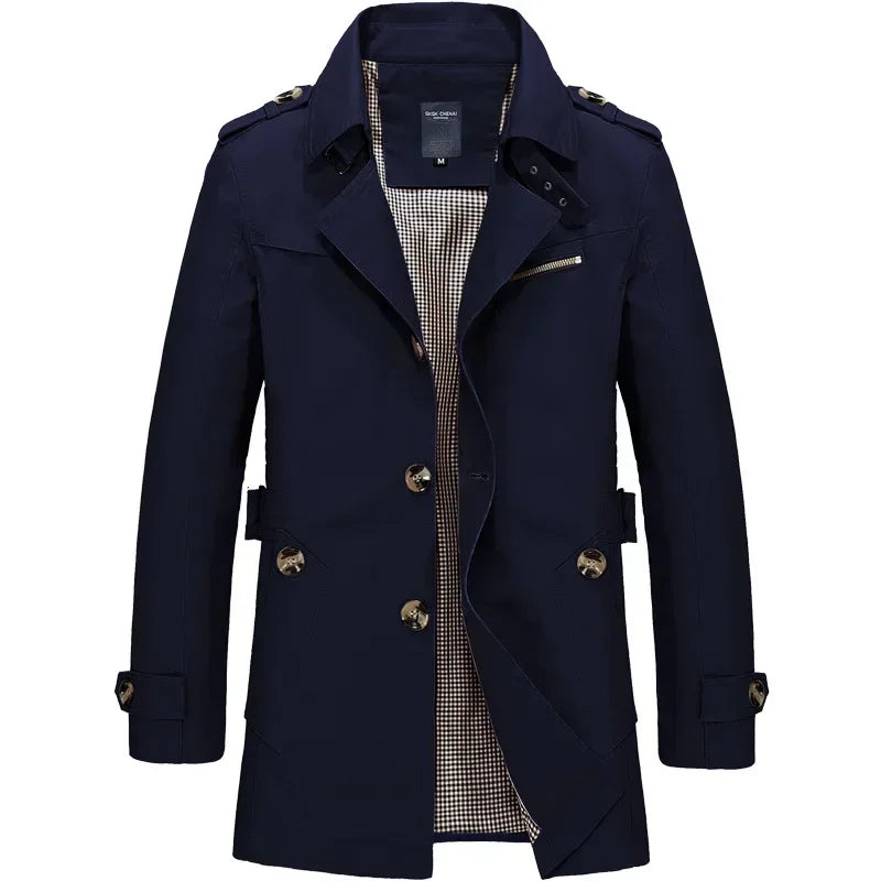 Vintage Style Casual Men’s Trench Jacket