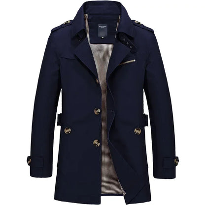 Vintage Style Casual Men’s Trench Jacket