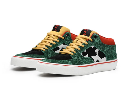 Joiints Green Mid-Top Skate Sneakers – Stylish Vulcanized Casual Shoes for Teens