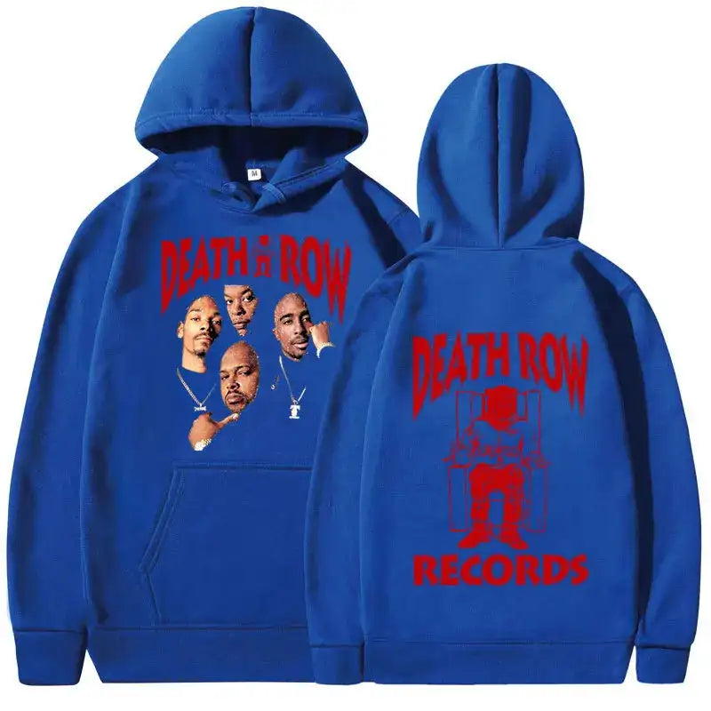 Death Row Records Hoodie Men Women High Quality Aesthetic Hoodies Pullover 90s Vintage Hip Hop Sweatshirts Harajuku Streetwear