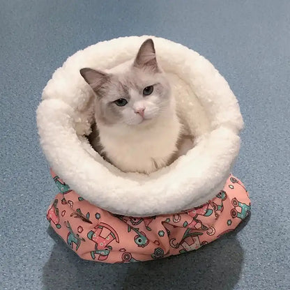 Tunnel Cat Nest Dog Nest Four Seasons Universal Warm Closed Cat Bed Pet Supplies Cartoon Cat Nest Mat Pet Mat Pet Sleeping Bag