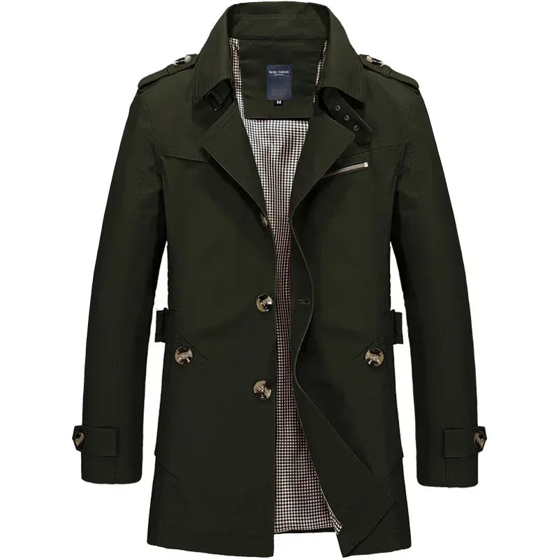 Vintage Style Casual Men’s Trench Jacket