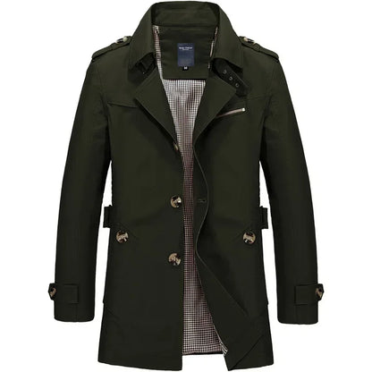 Vintage Style Casual Men’s Trench Jacket