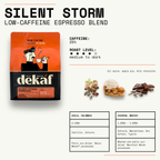 Mélange d'espresso à faible teneur en caféine Silent Storm