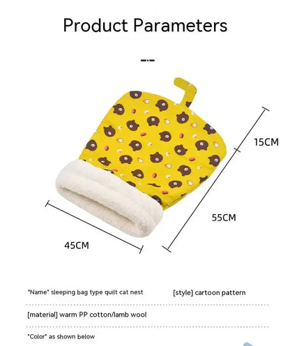 Tunnel Cat Nest Dog Nest Four Seasons Universal Warm Closed Cat Bed Pet Supplies Cartoon Cat Nest Mat Pet Mat Pet Sleeping Bag