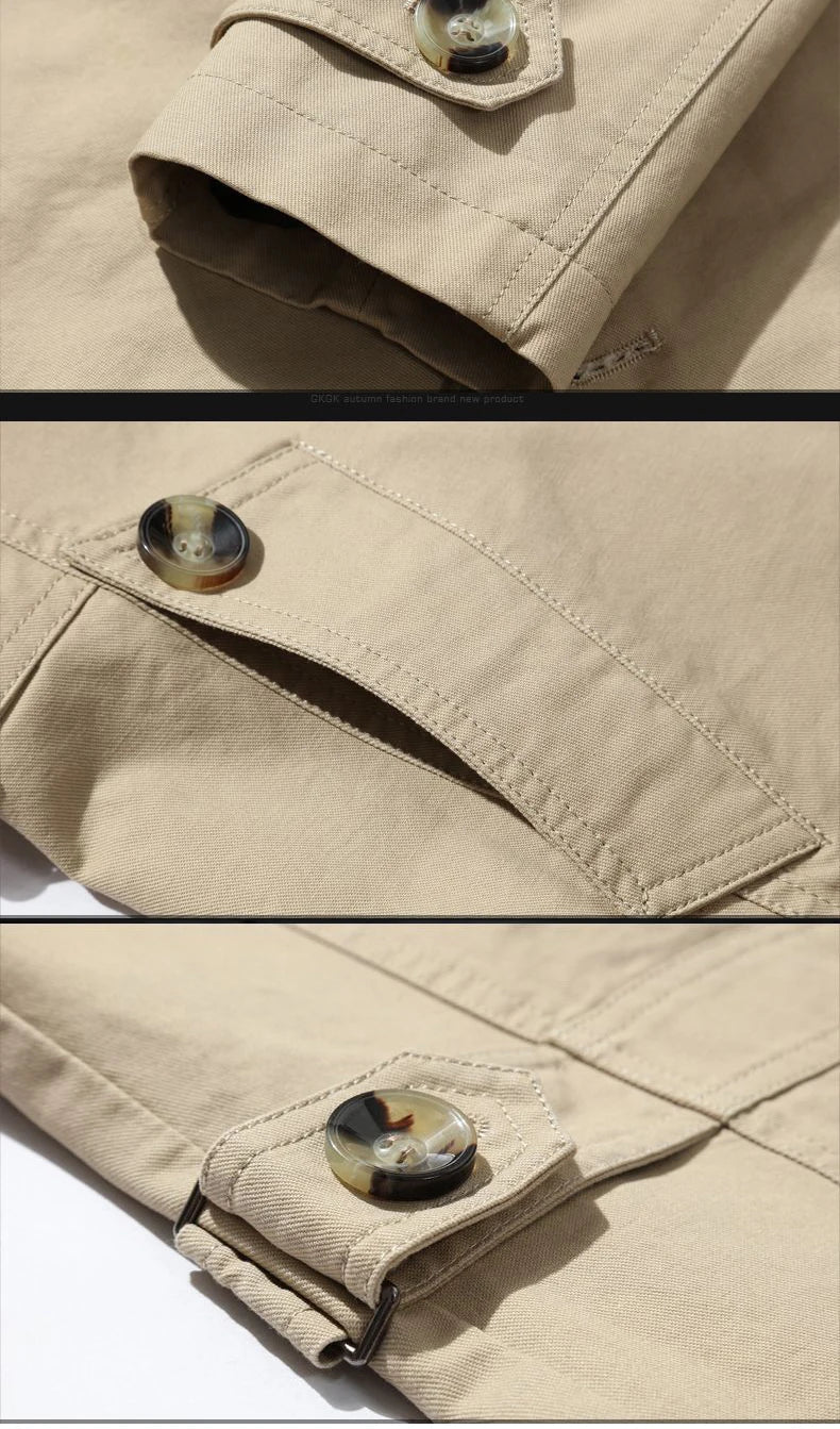 Vintage Style Casual Men’s Trench Jacket