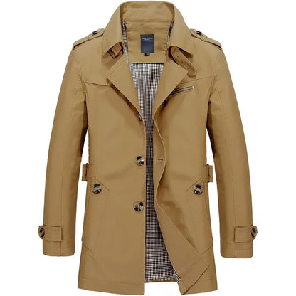 Vintage Style Casual Men’s Trench Jacket